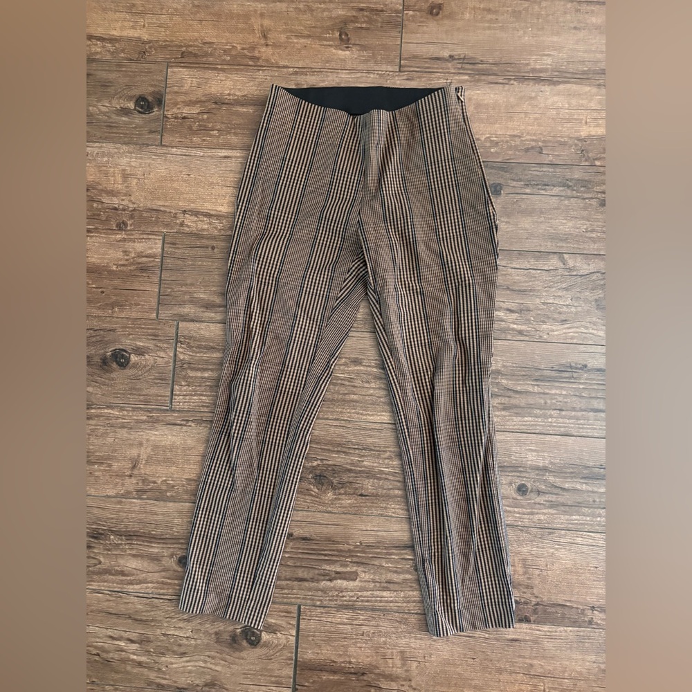 Striped checkered Brown Pants sz 4
